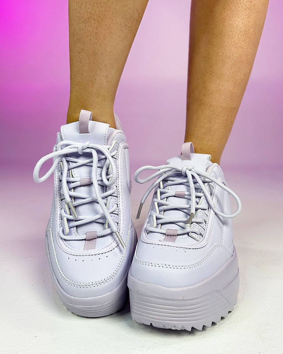 White Elevated Platform Sneakers – Rave Wonderland