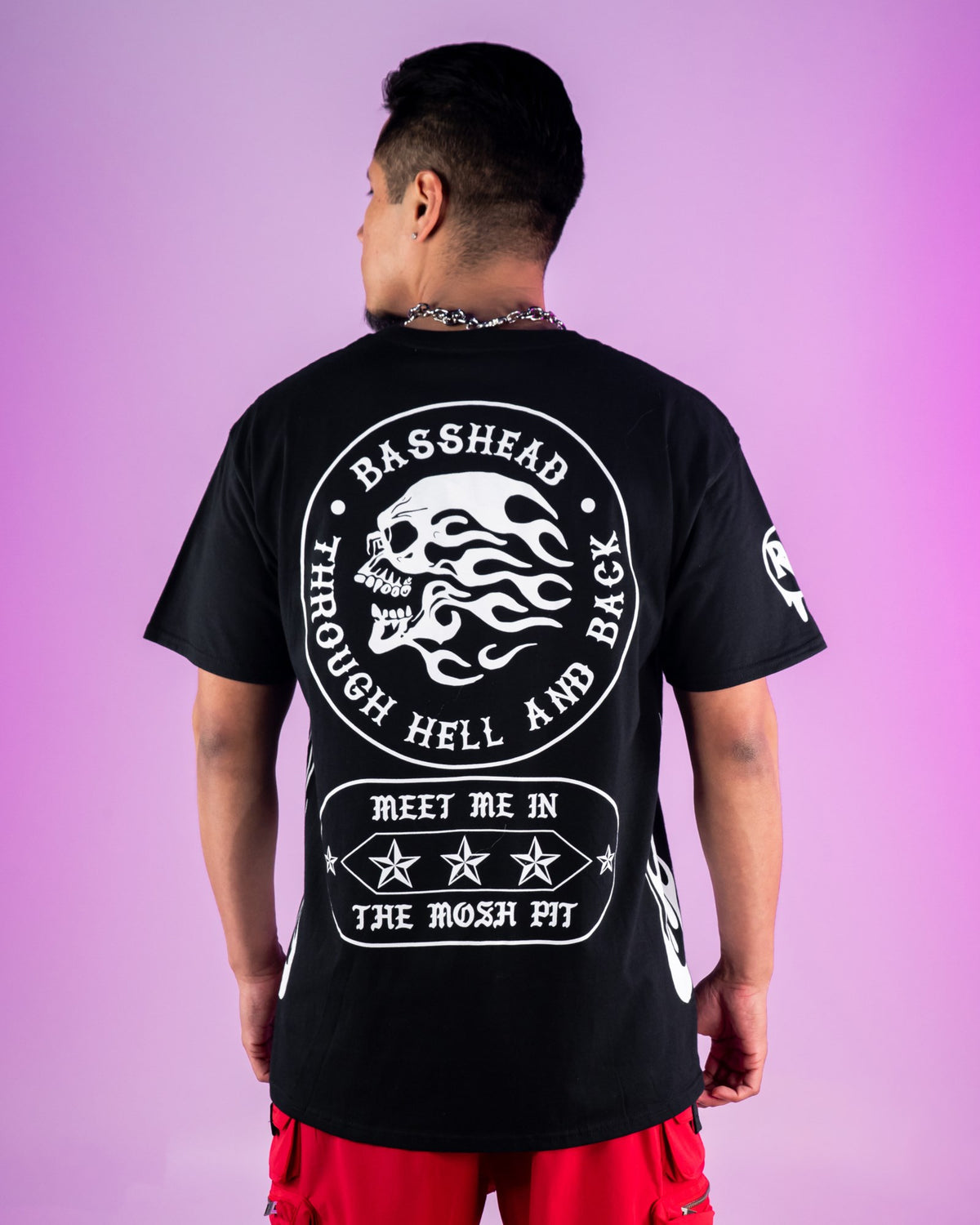 Basshead Hell and Back Black Men's T-Shirt