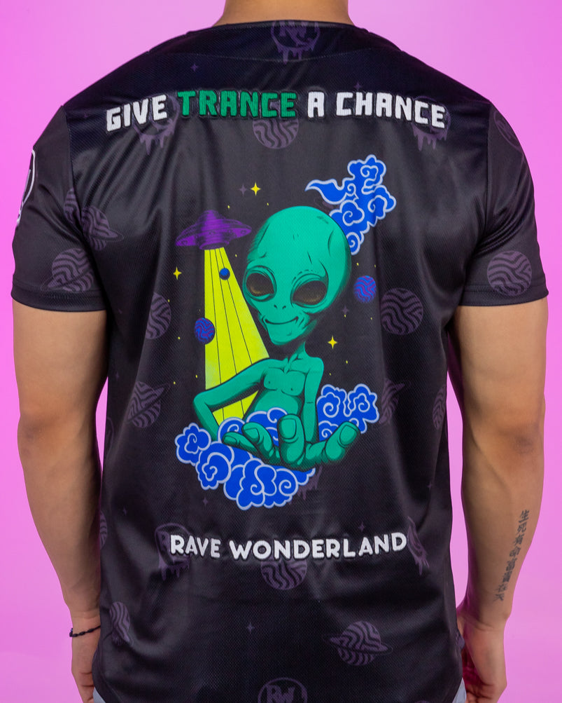 Give Trance A Chance Alien Baseball Jersey