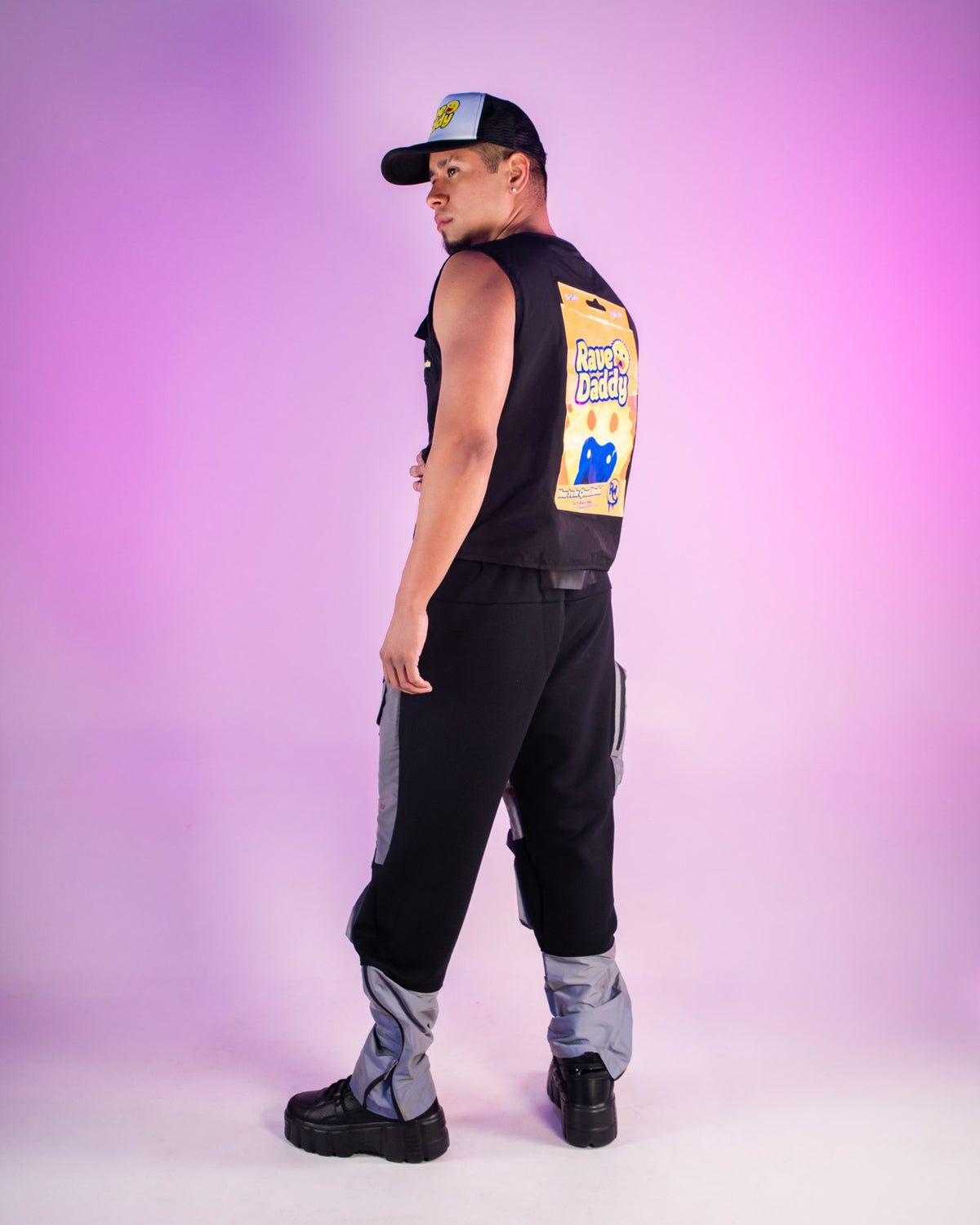 Rave Daddy Yellow and Black Fishnet Utility Vest for Raves – Rave ...