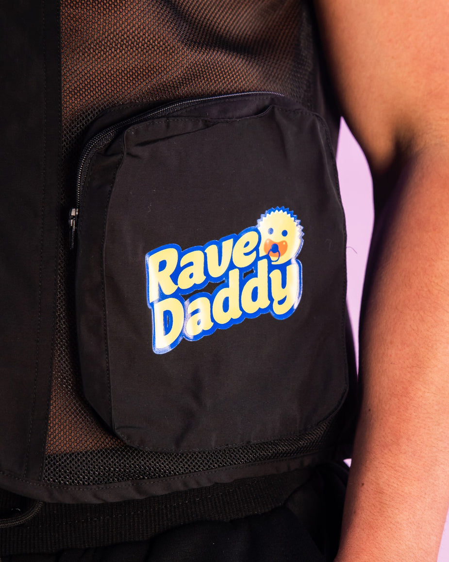 Rave Daddy Yellow and Black Fishnet Utility Vest for Raves – Rave ...