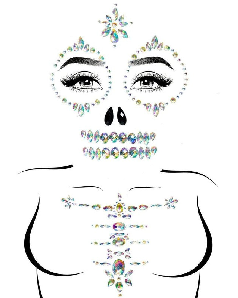 Skeleton Face & Body Jewels