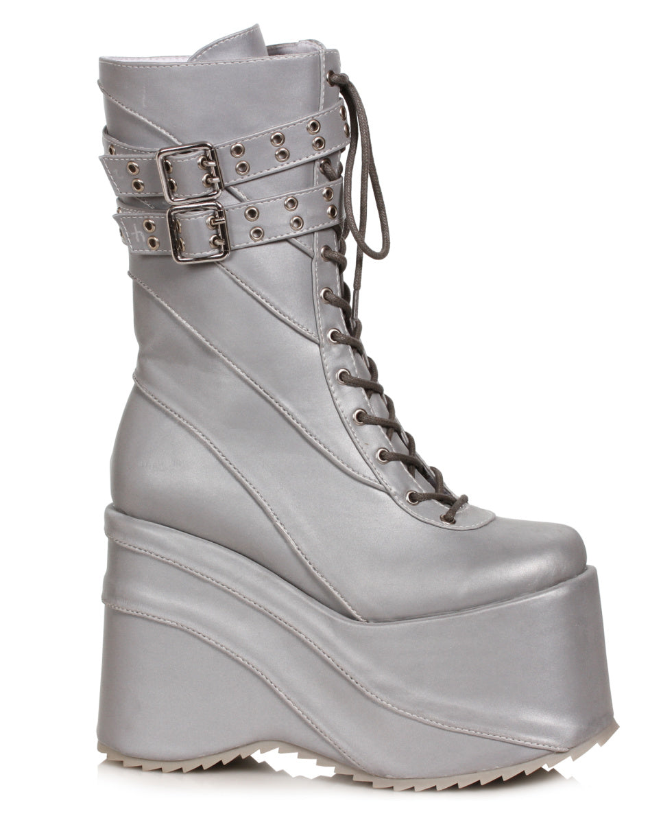 Platform shop boots silver