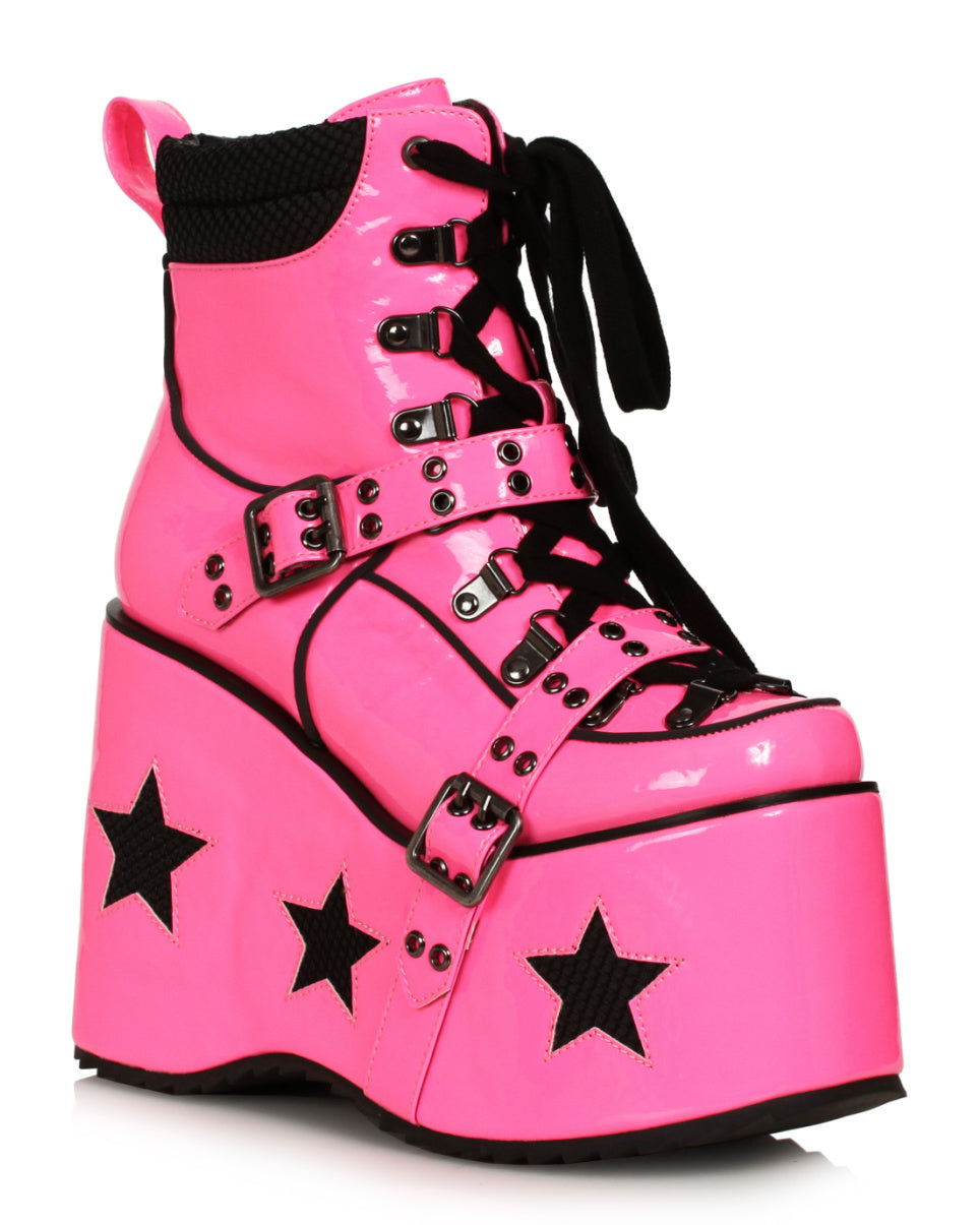 Pink Spaced Out Platform Boots