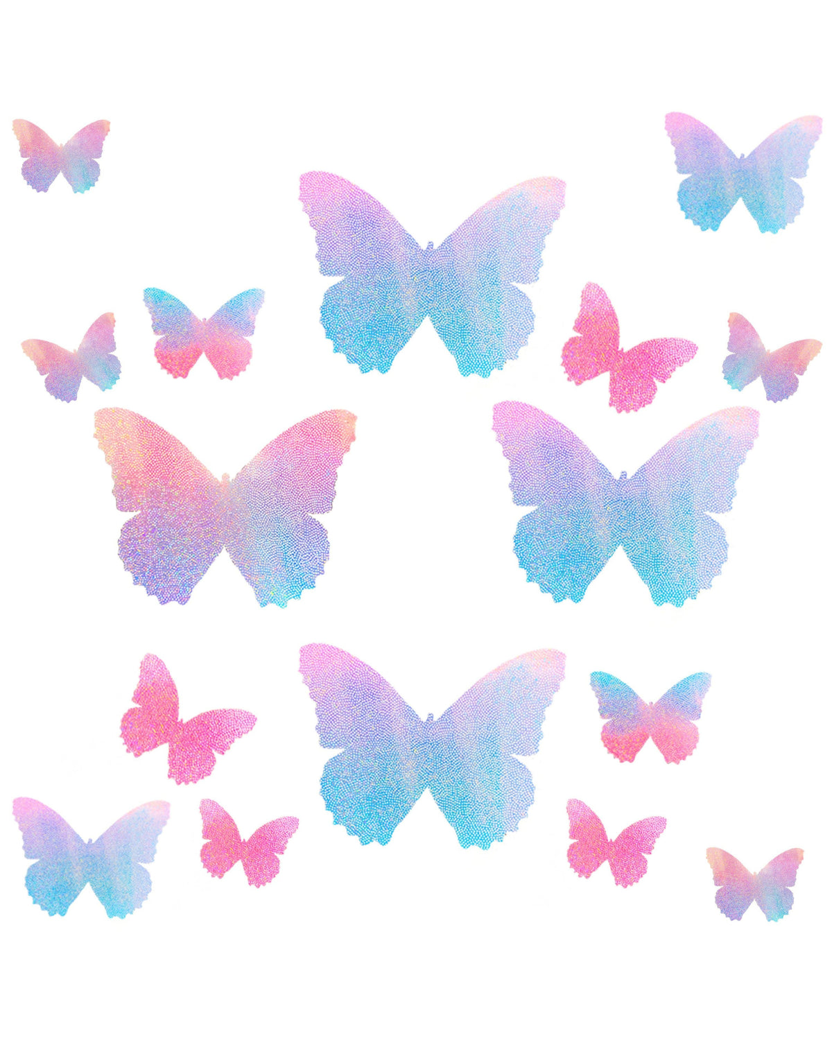 Pink/Blue Holo Butterfly Nipple Sticker Top