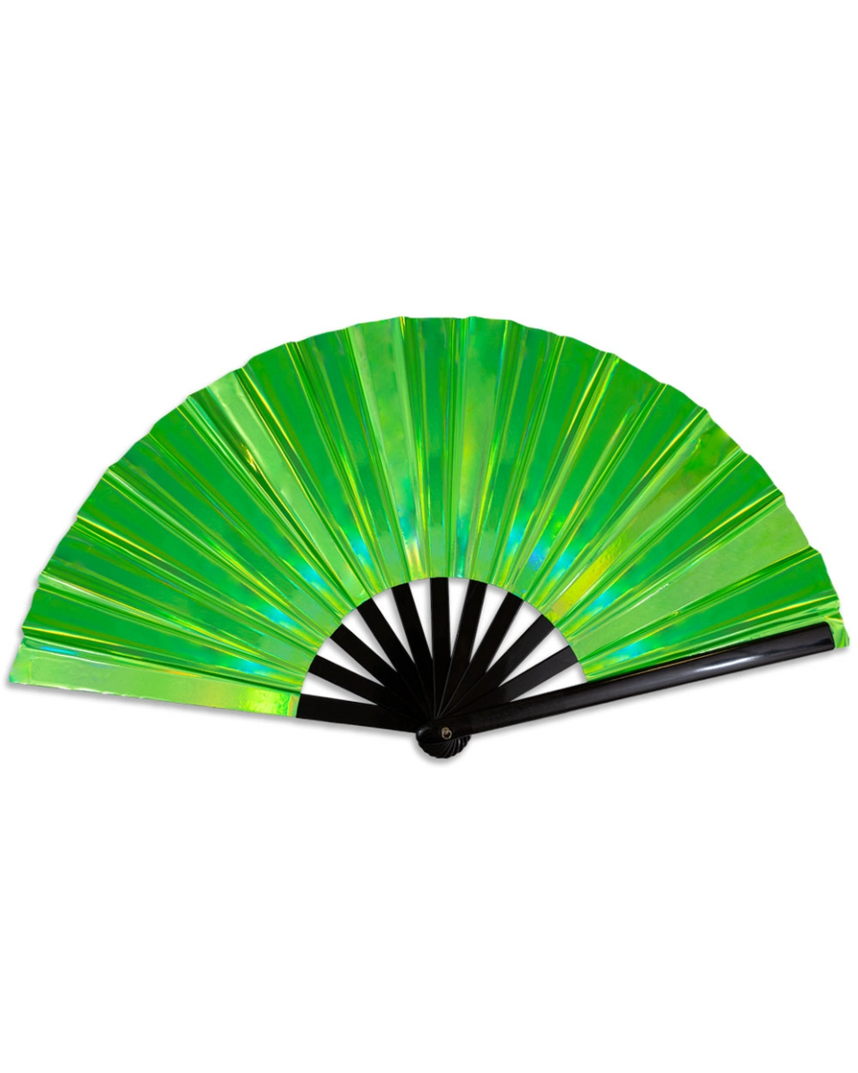 Metallic Green Unisex Folding Fan – Rave Wonderland