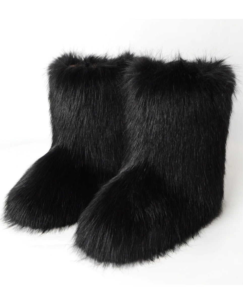 Big fluffy boots sale