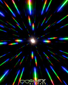 GloFX Black Diffraction Ski Goggles - Rainbow Gradient - Rave Wonderland