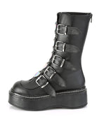 Demonia Emily Vegan Leather Heart-Buckle Boot - Rave Wonderland
