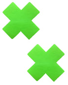 Apple Vinyl Green X Factor Blacklight Reactive Pasties - Rave Wonderland