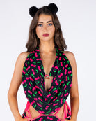 Cherry Pop Women's Drape Halter Top