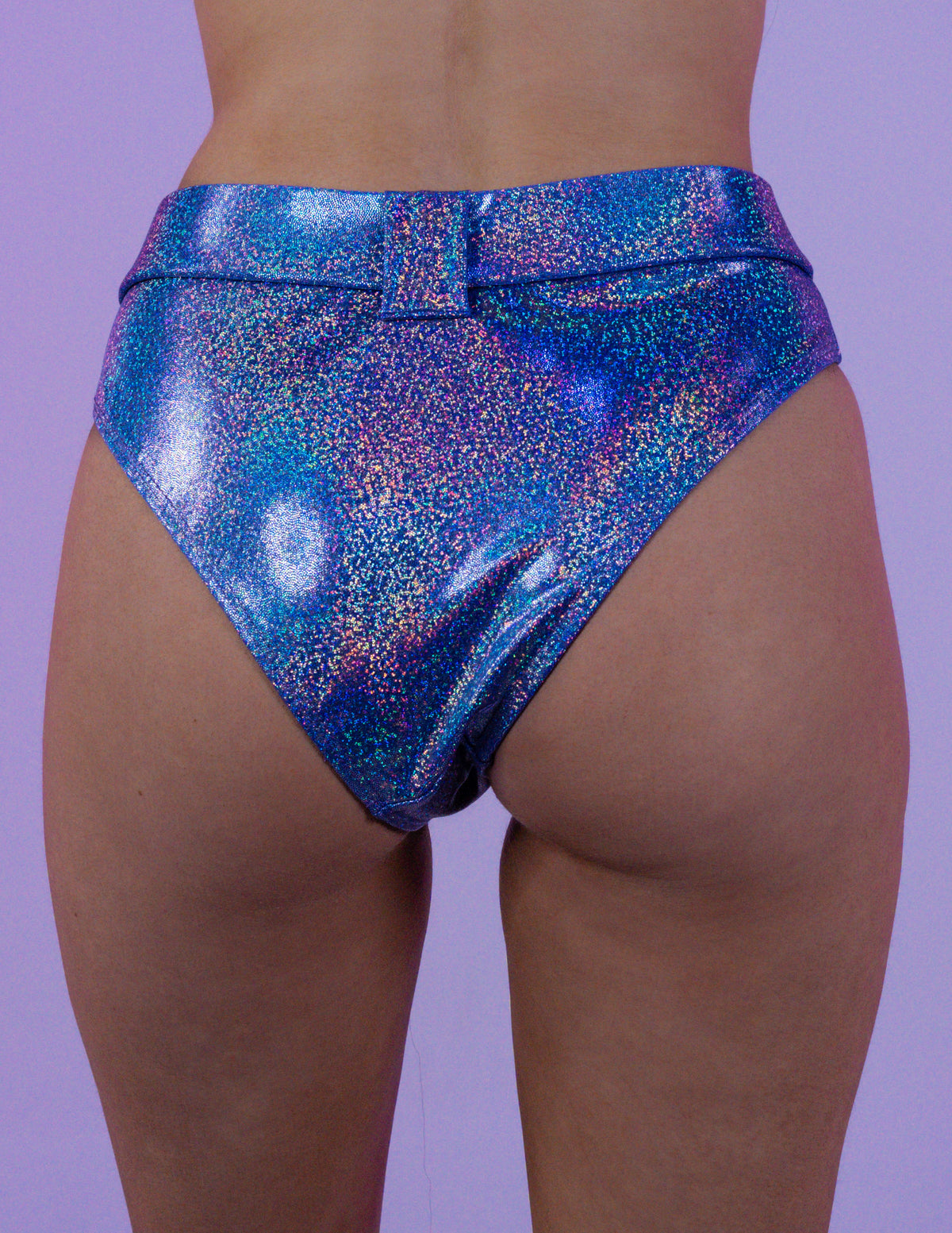 Lavender Spectrum Belted Shorts