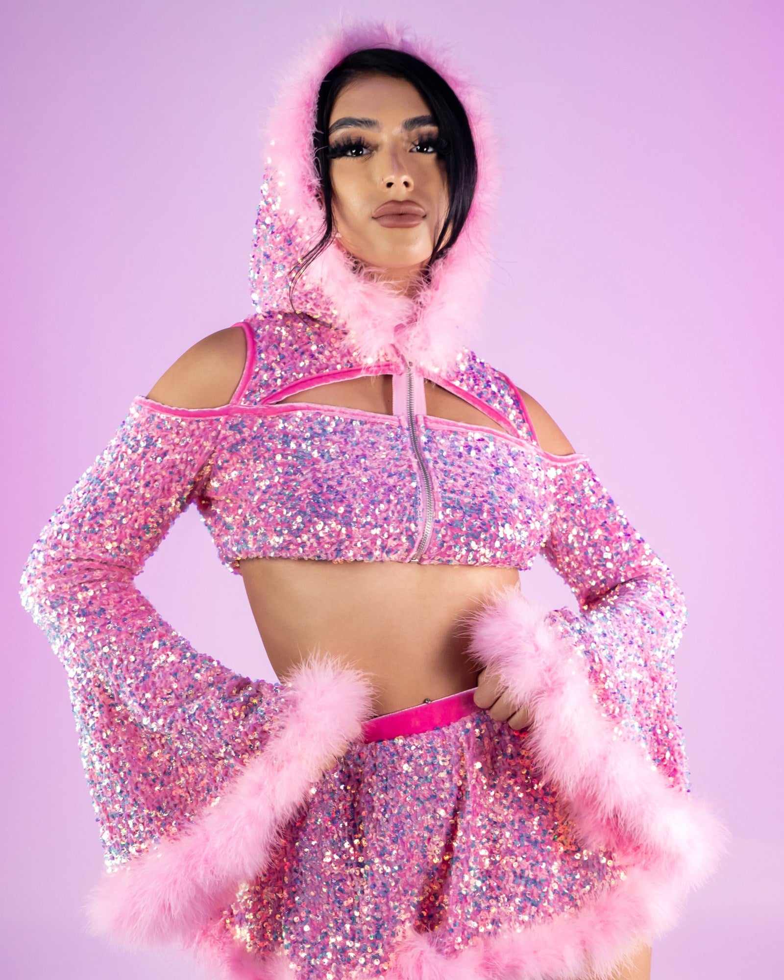 Hot pink rave top discount