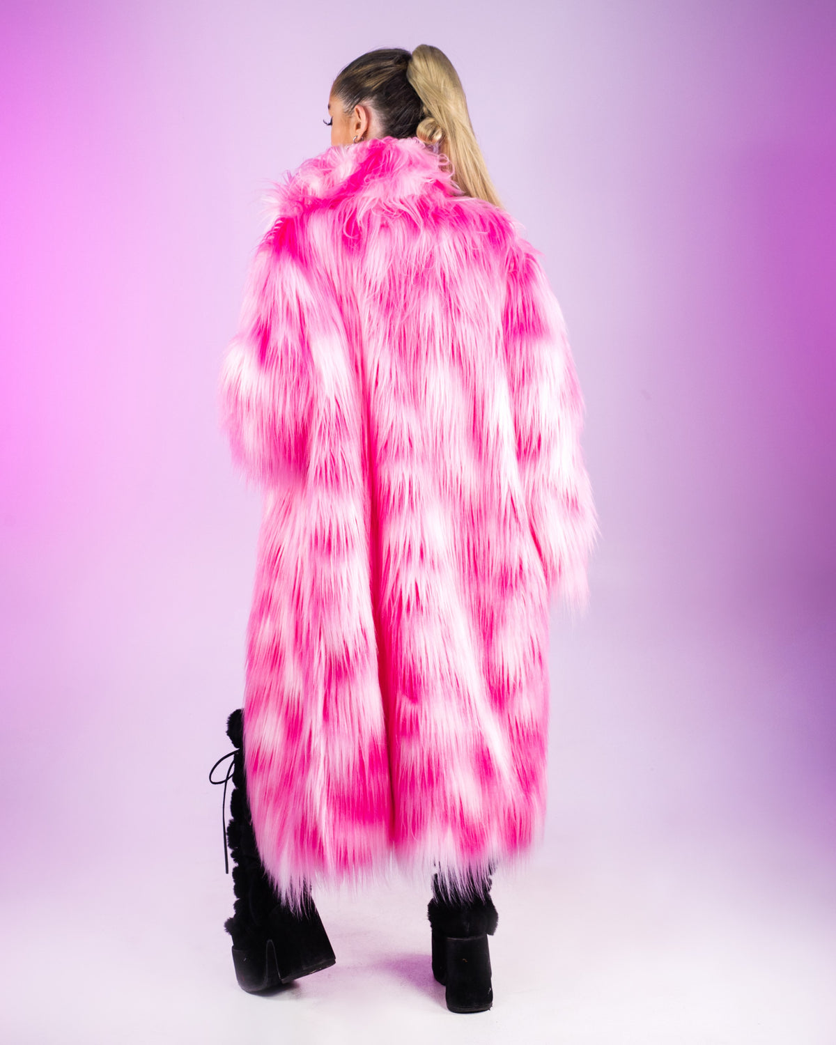 All Pinks Unisex Faux Fur Coat