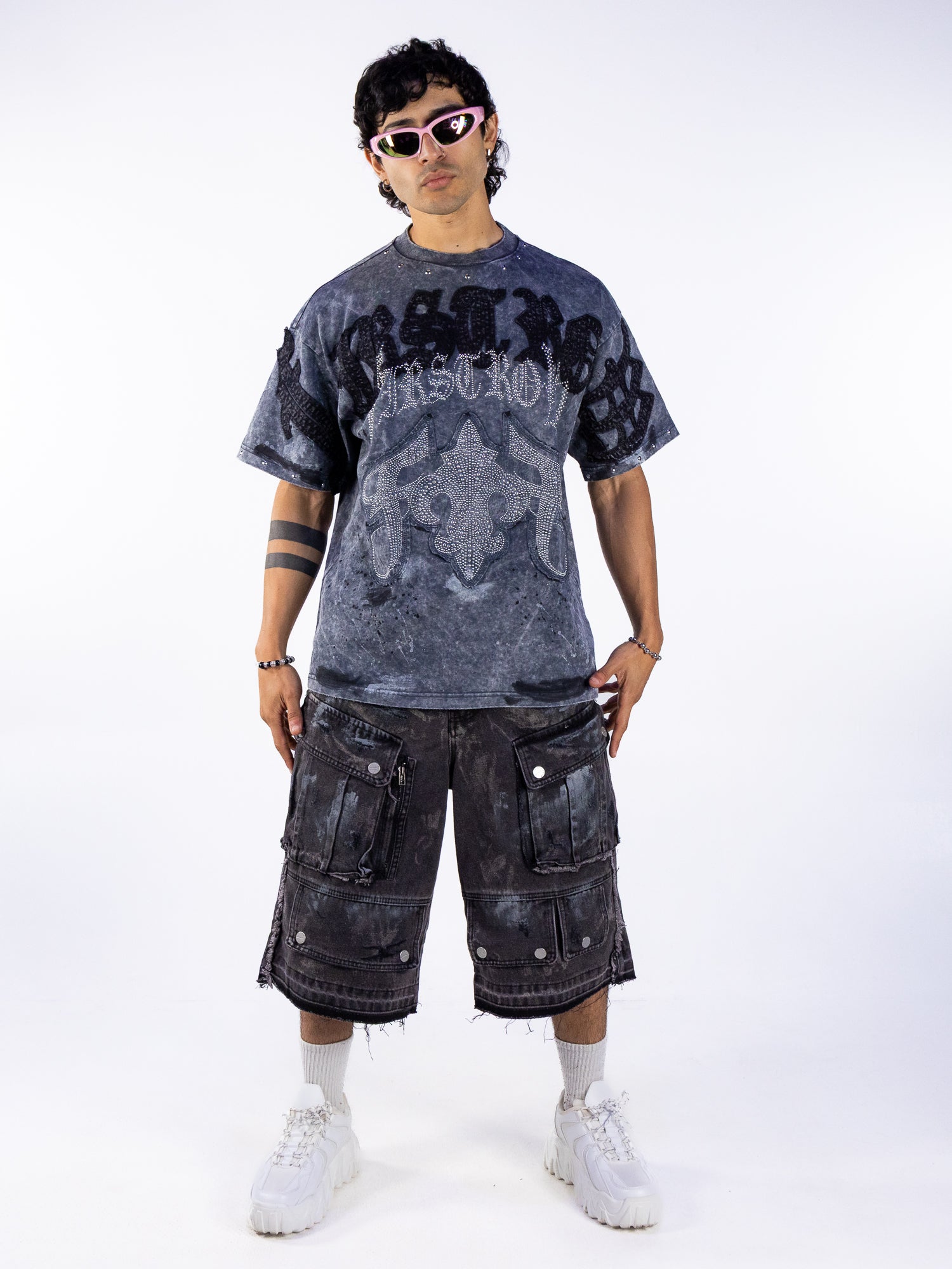 Faith Fleur De Lis Men's Black Wash Tee – Rave Wonderland