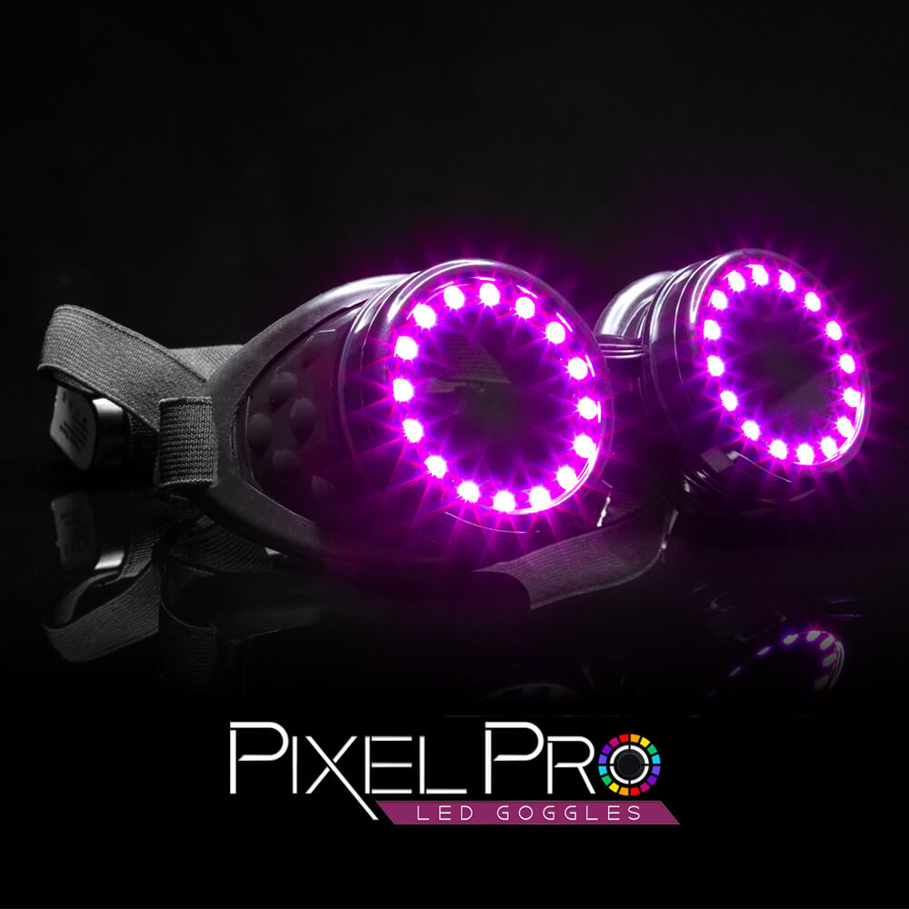 GloFX Pixel Pro LED Goggles - Rave Wonderland