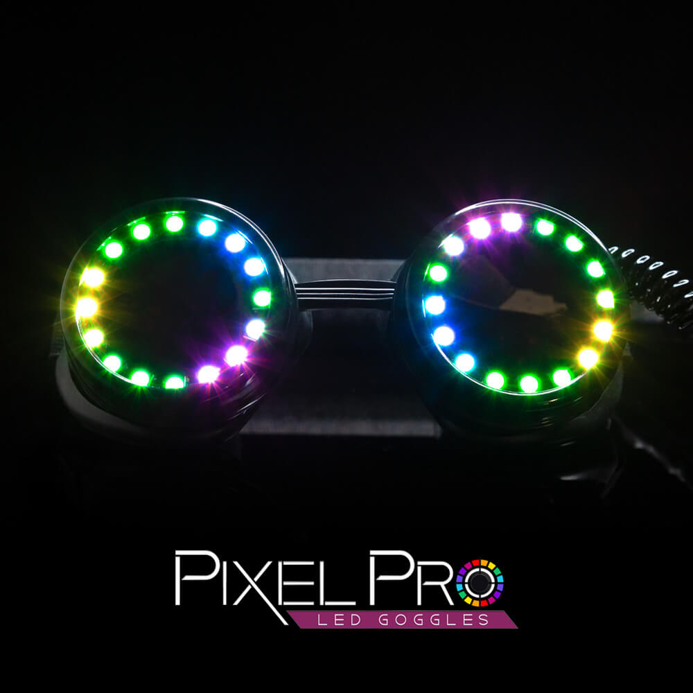 GloFX Pixel Pro LED Goggles - Rave Wonderland