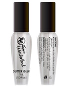 Clear glitter glue bottle with white cap and 7 mL glitter glue label