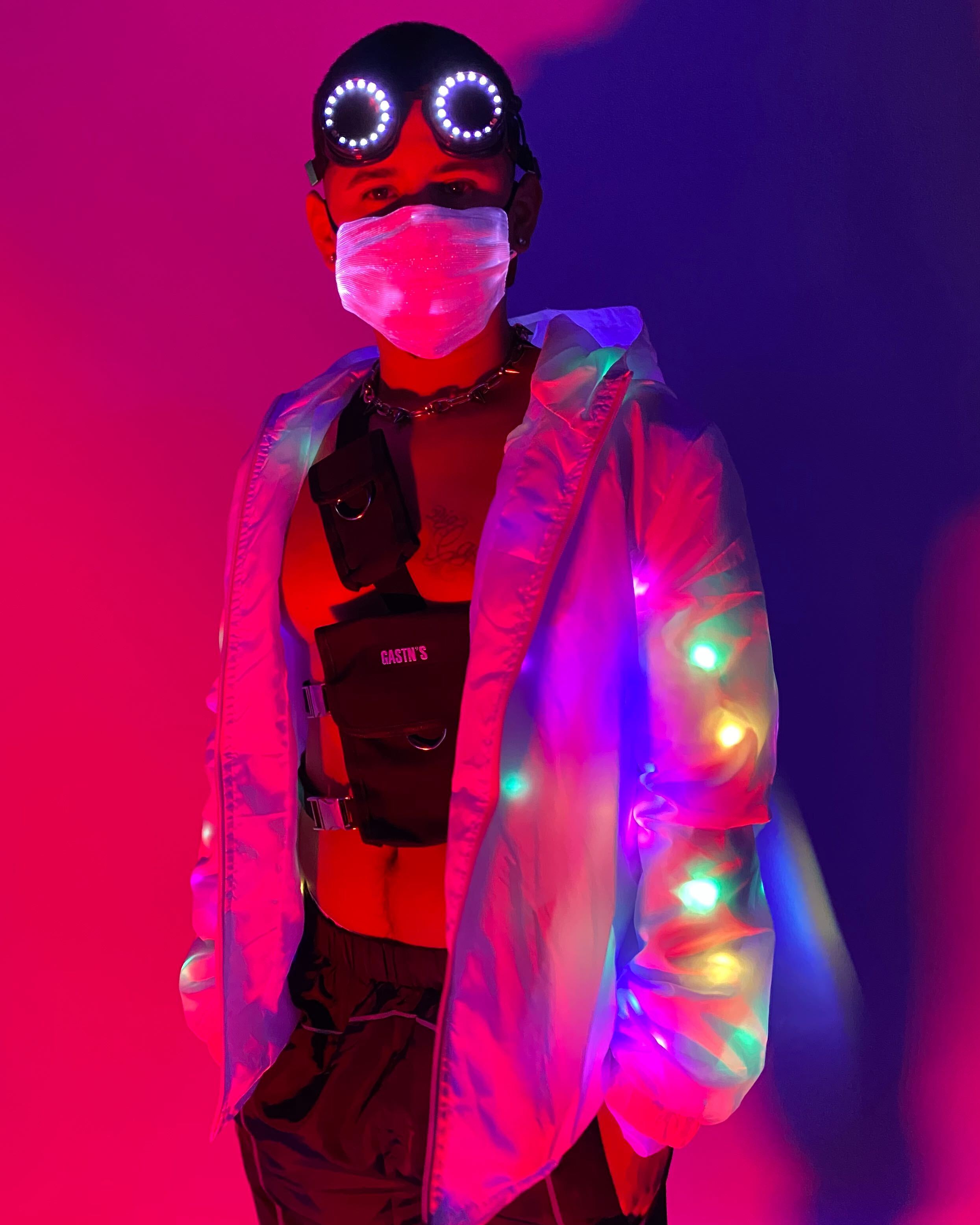 Get Flashy LED Windbreaker - Rave Wonderland