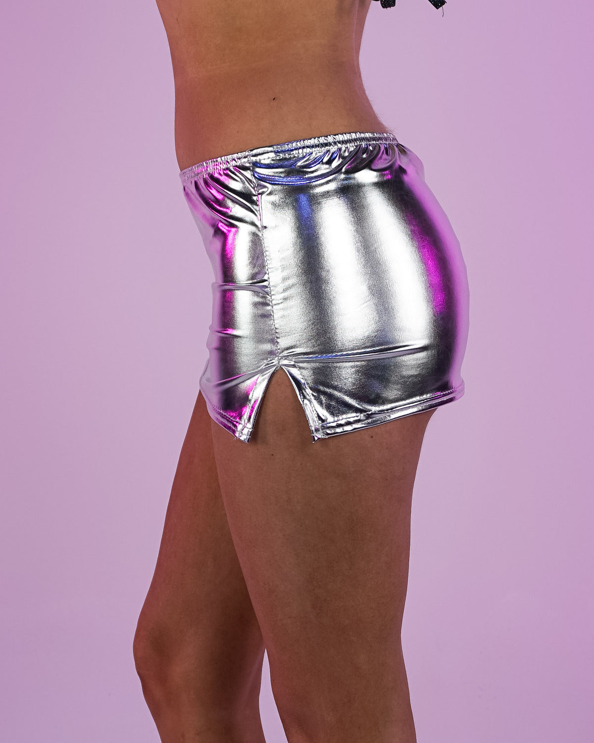 Metallic Micro Mini Skirt