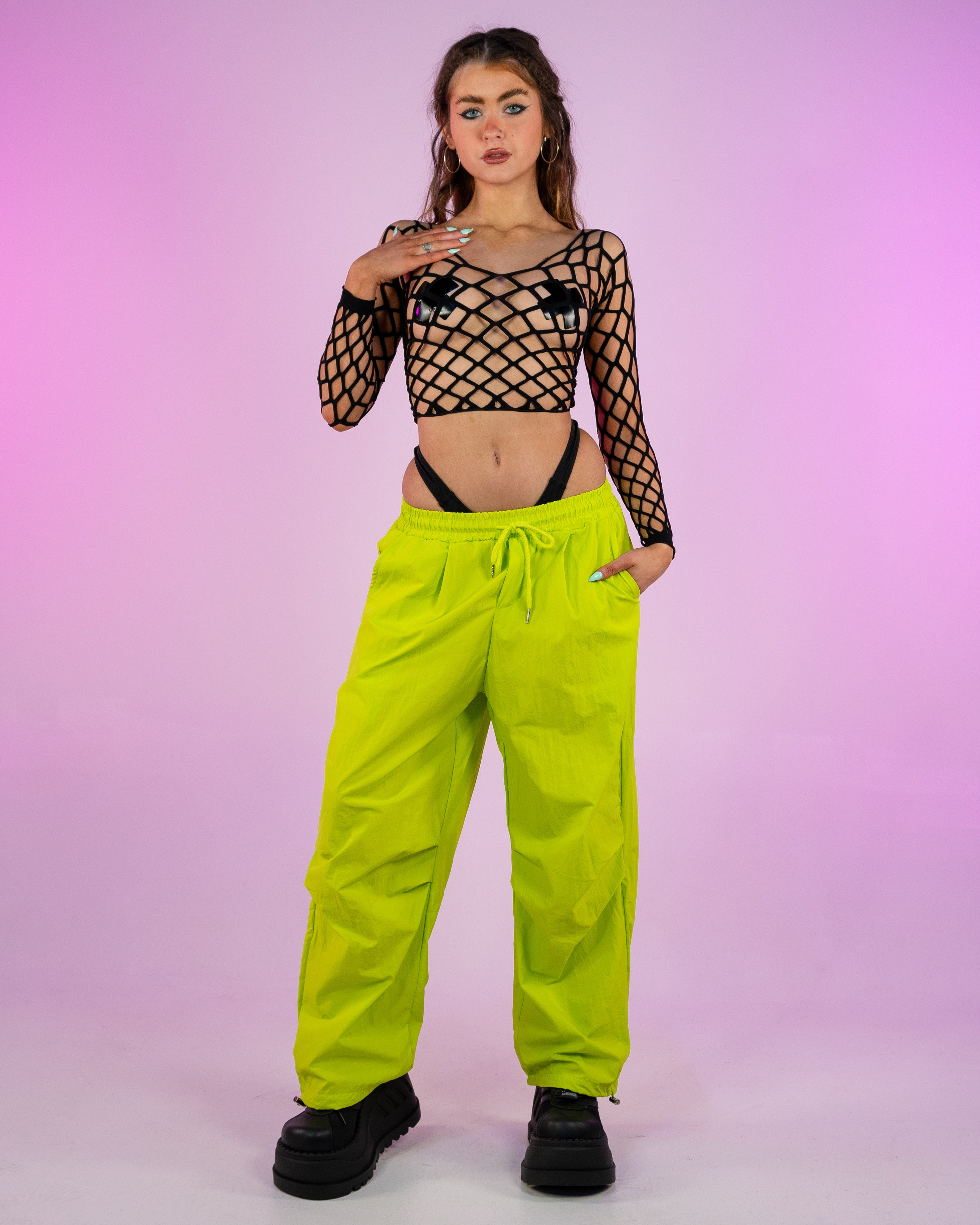 Pink 2 Piece Set Crop Top and Cargo Pants – SD-style-shop