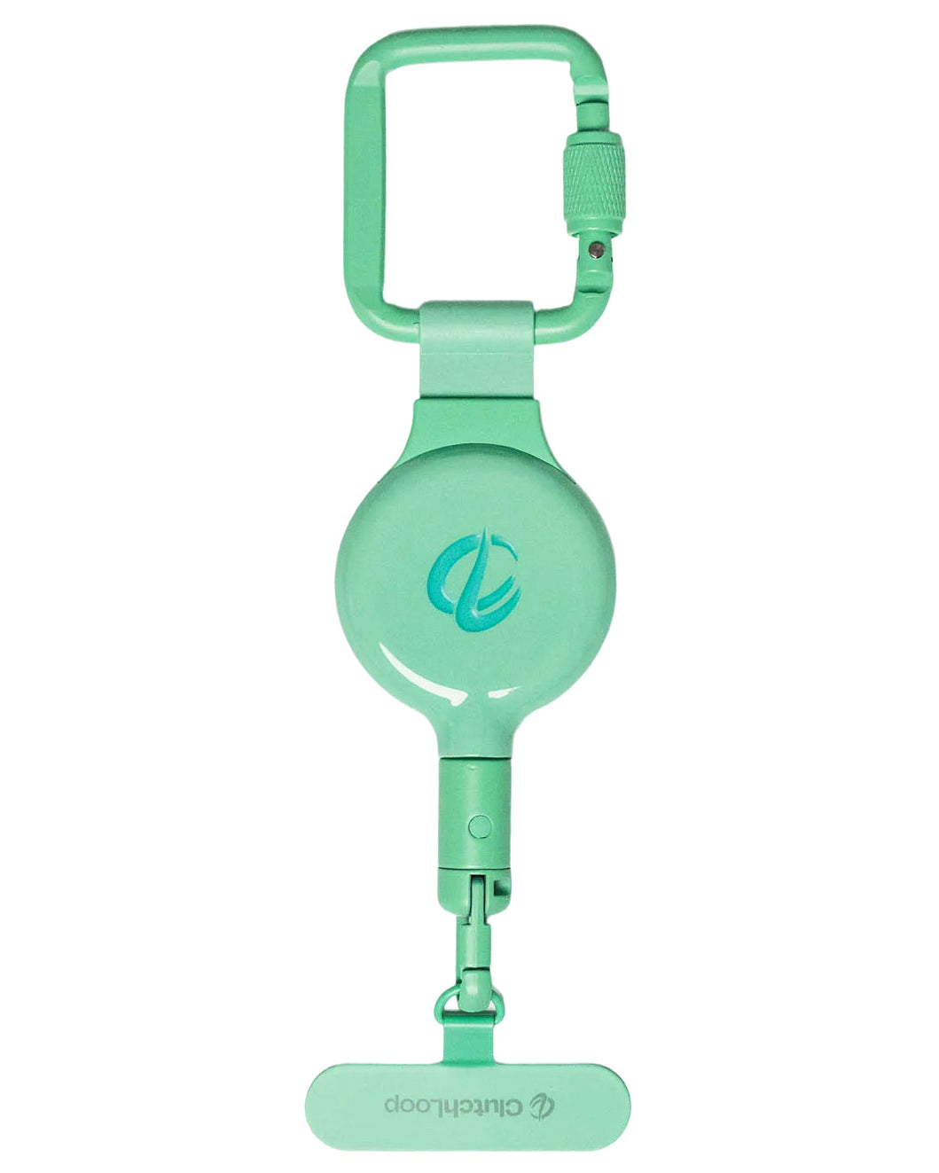 ClutchLoop II Phone Anti-Theft Tether in Matcha green with carabiner and retractable reel