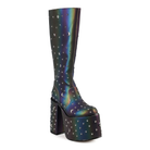 Milky Way Women's Chunky Platform Knee-High Boots