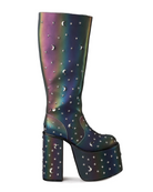 Milky Way Women's Chunky Platform Knee-High Boots, photo 2