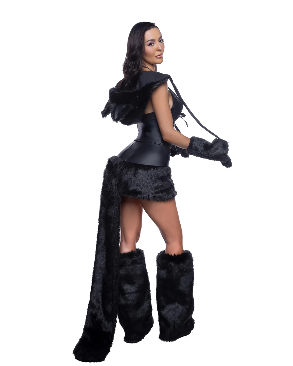 Nocturnal Kitten Women's 5pc Black Cat Costume, photo 3