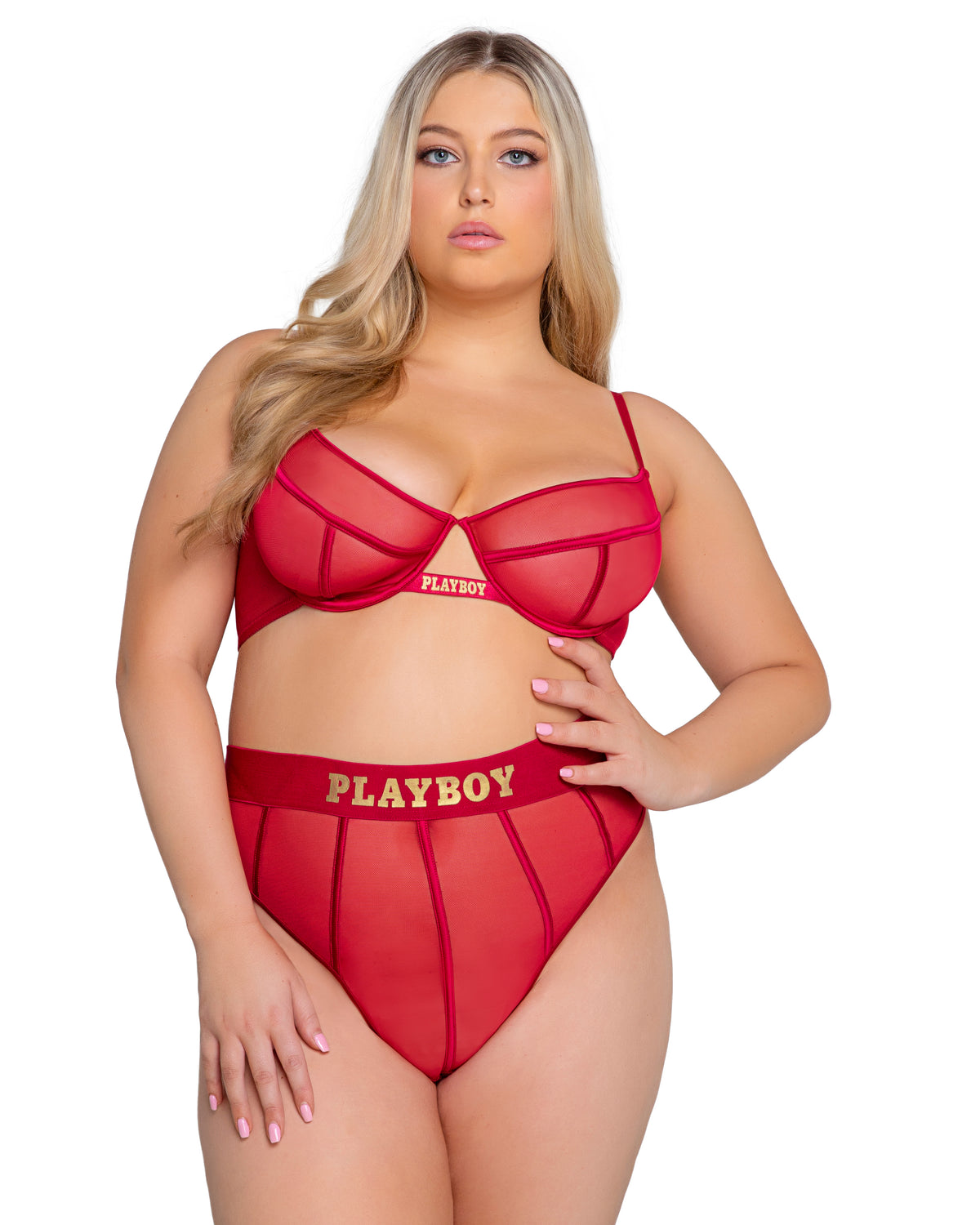 Red 2pc Playboy Cage Set