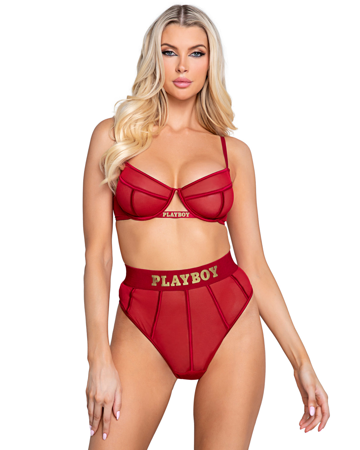 Red 2pc Playboy Cage Set