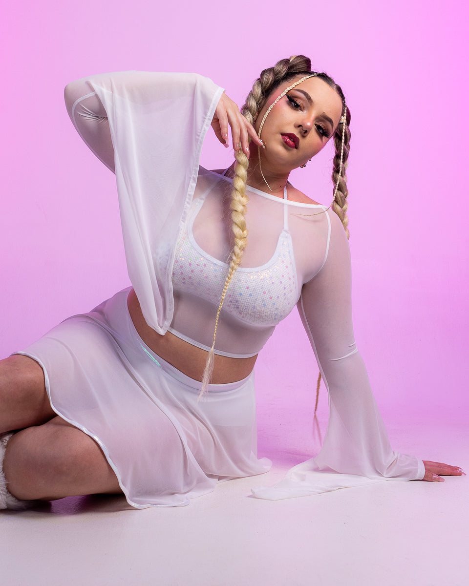 Plus Size Astro Candy Mesh Skirt