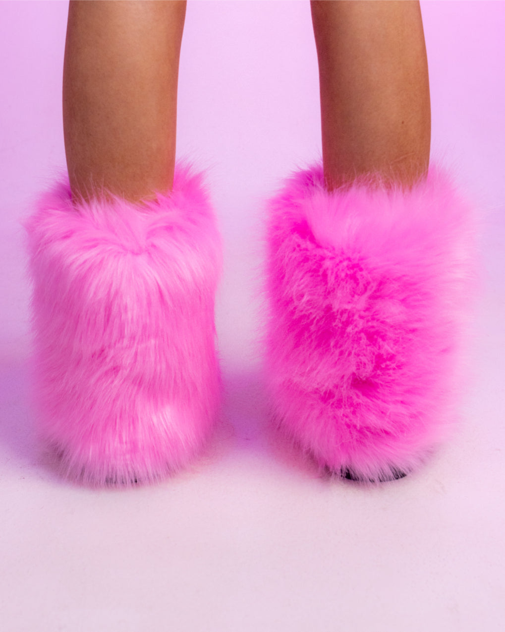 Baby Pink Boots With The Fur