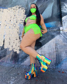 Spin Me Round Mesh Tie Skirt - Rave Wonderland