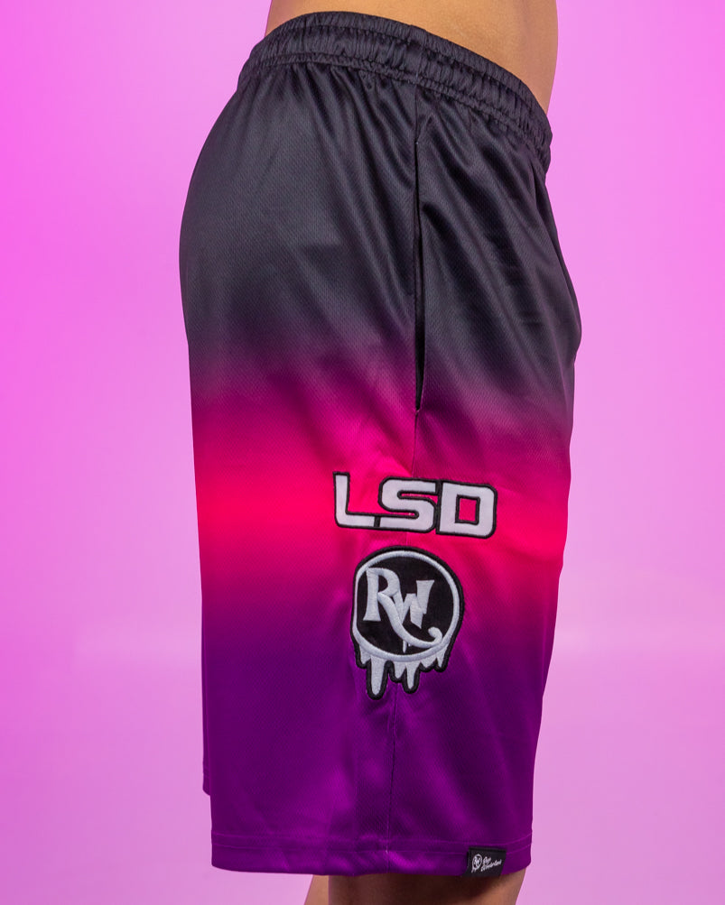 Buy The Ticket Take The Ride LSD Ombre Retro Car Men's Shorts