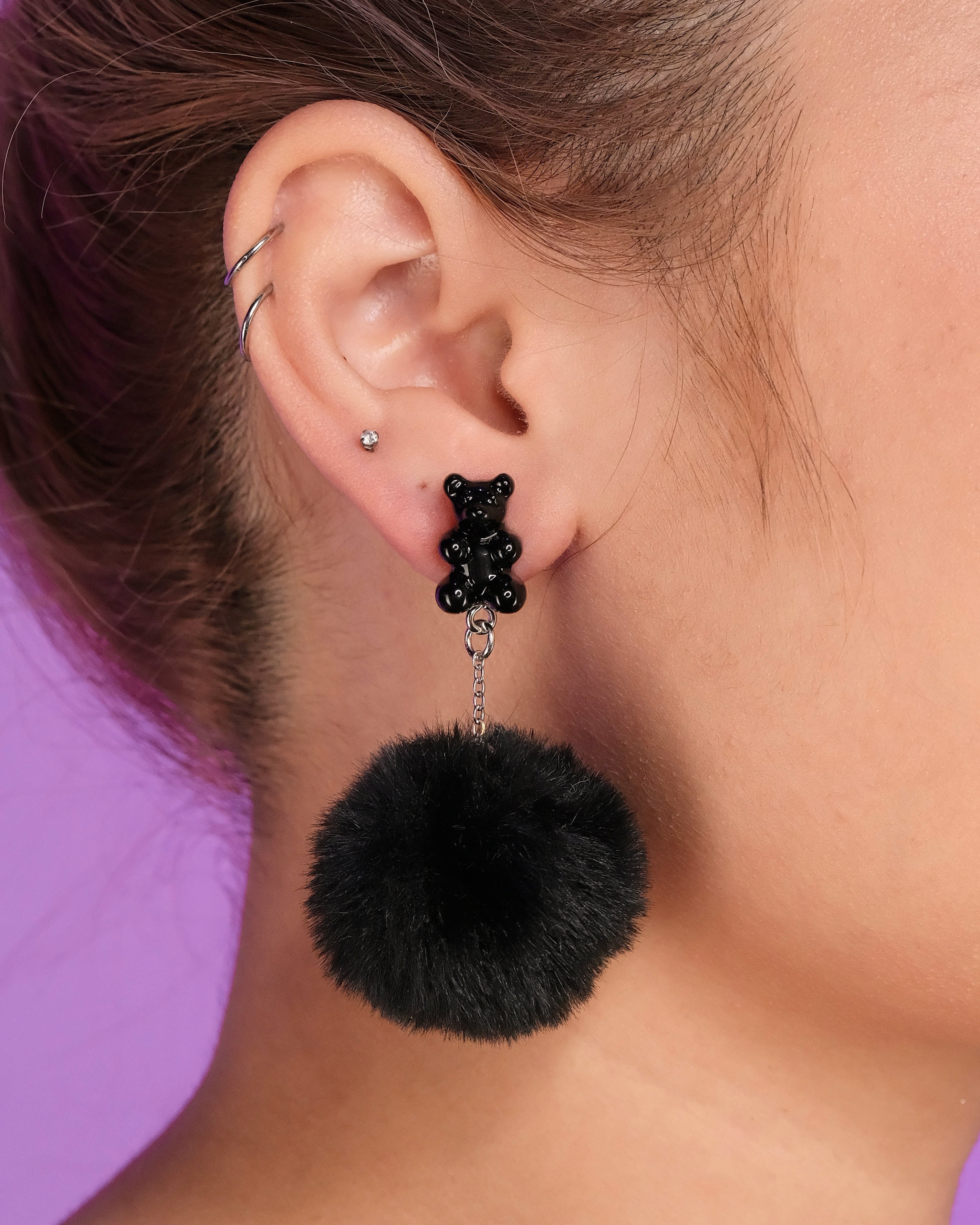 Your Teddy Gummy Bear Plush Earrings - Rave Wonderland