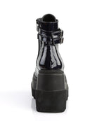 Demonia Holographic Black Stacked Platform Ankle Boots - Rave Wonderland