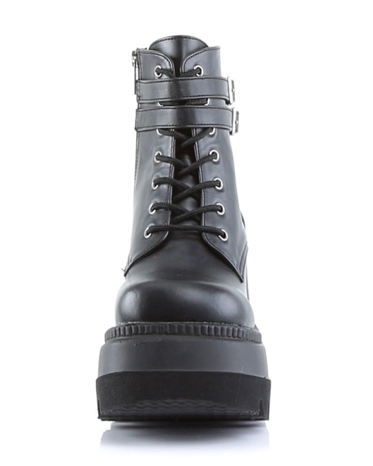 Demonia Matte Black Stacked Platform Boots – Rave Wonderland