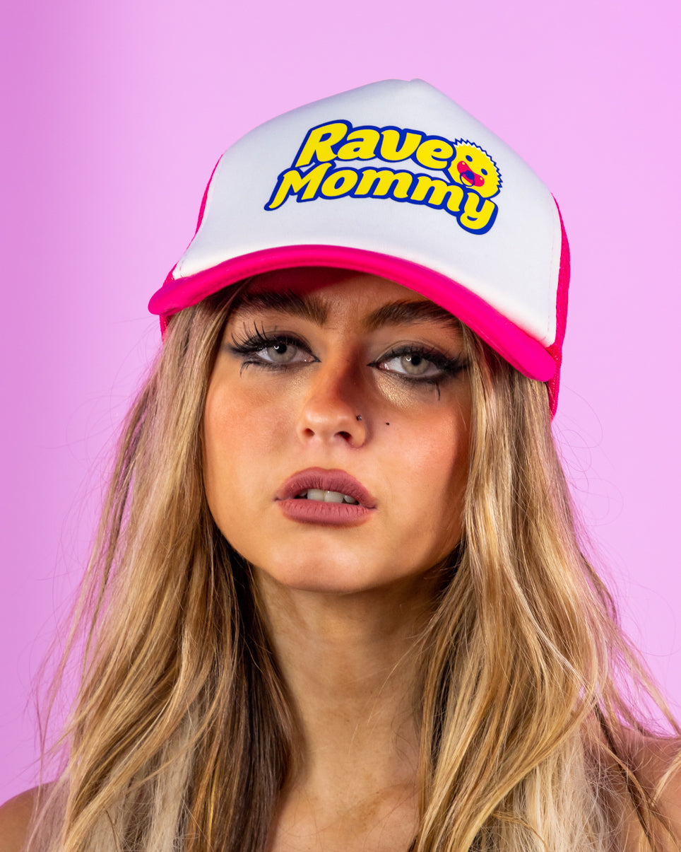 Rave Mommy Scrub Clean Pink Trucker Hat