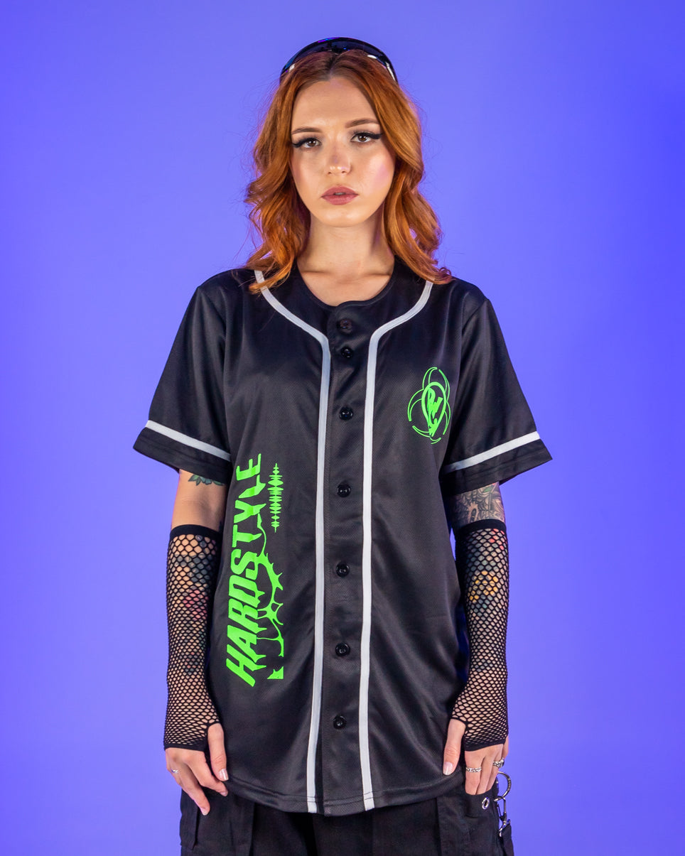 Hardstyle Baddie Anime UV Neon Green Baseball Jersey – Rave Wonderland