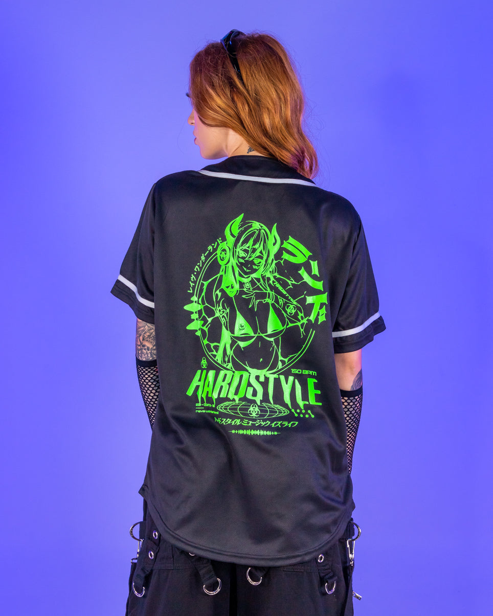 Lime Green Baseball Jersey Custom Neon Green Black-White Authentic