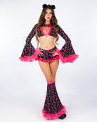 Cherry Pop Women's Bell Sleeve Marabou Shrug, photo 2