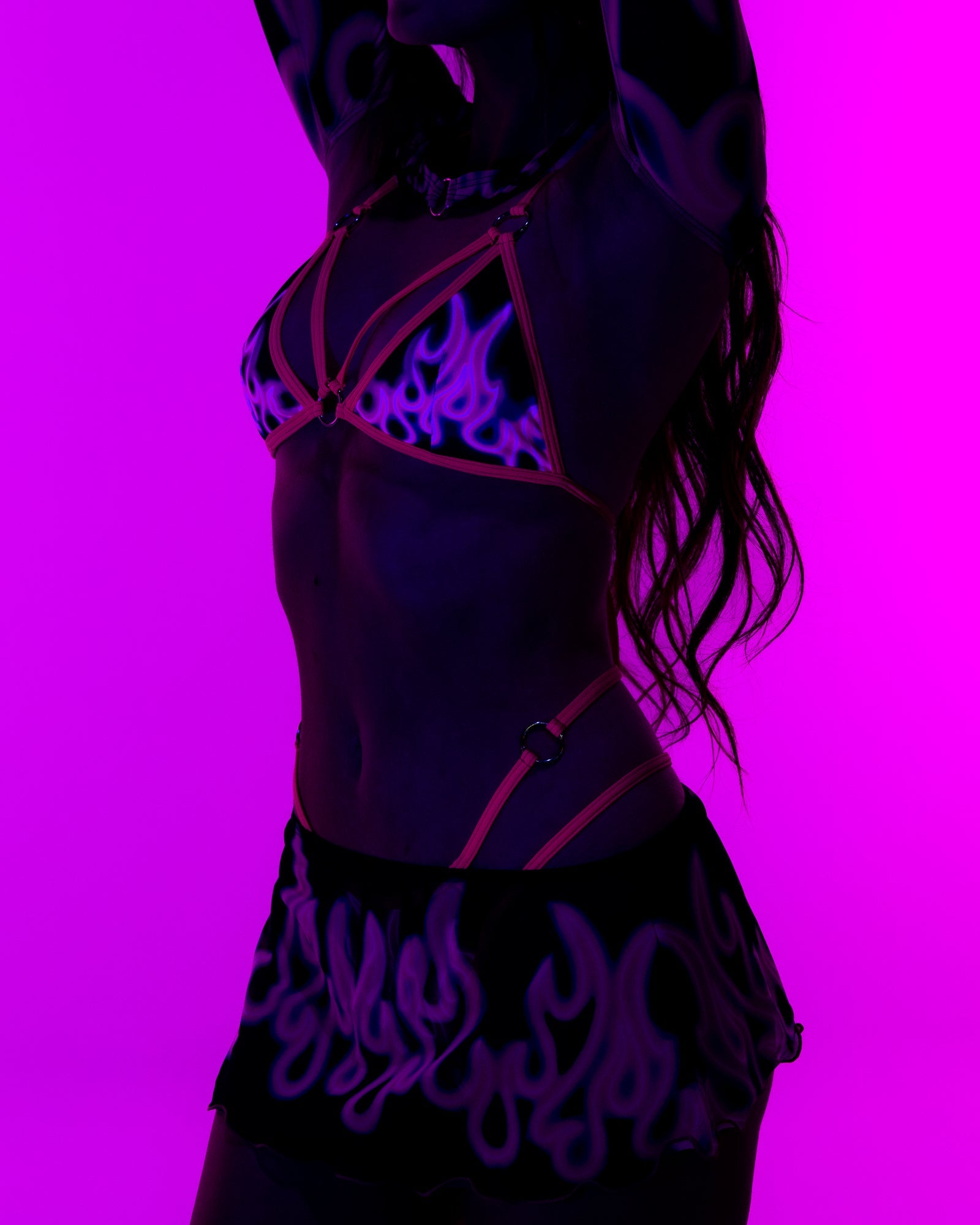 Candy Catz Burning Pink 4pc Shrug Set – Rave Wonderland