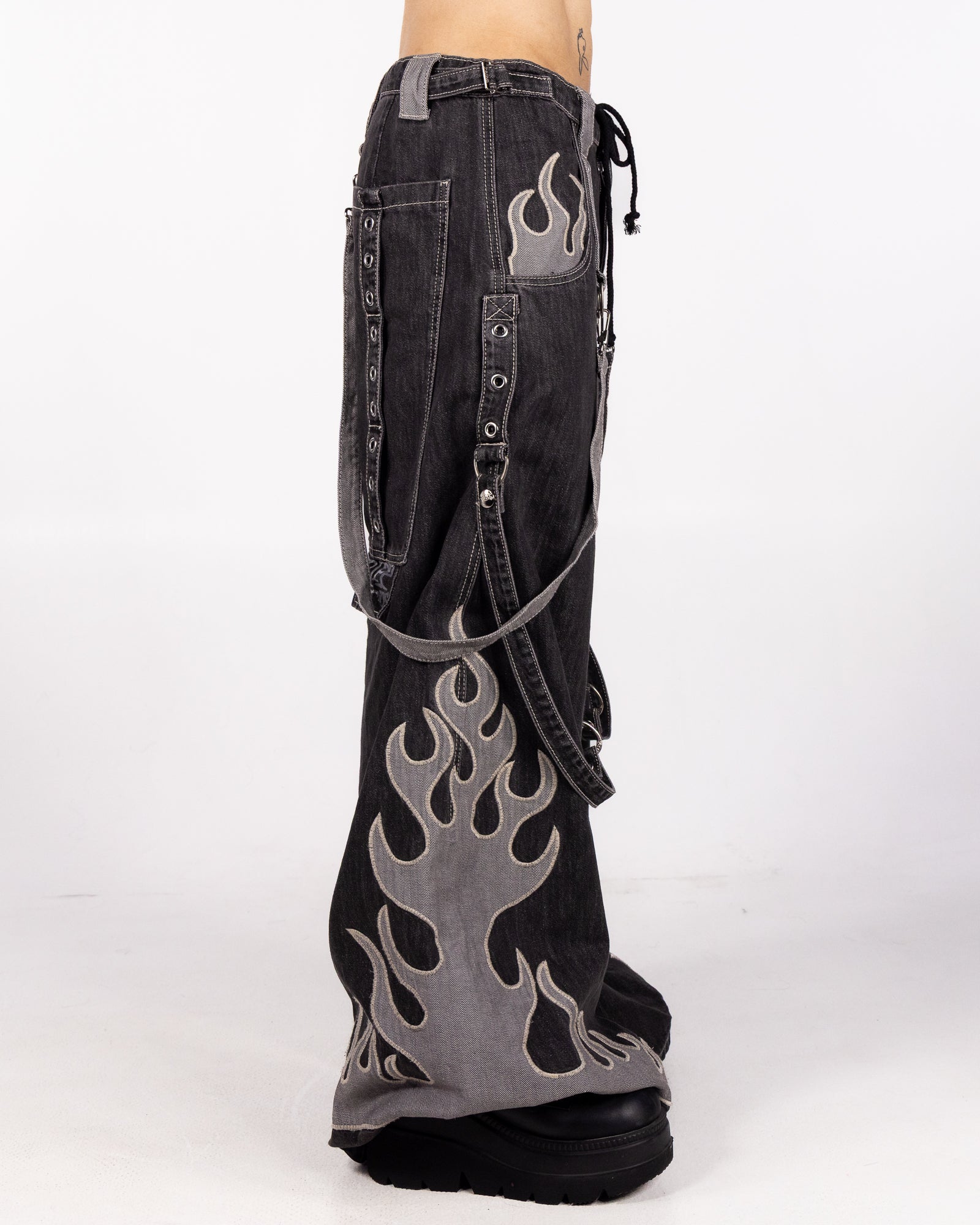 Tripp NYC Black Space Out Pants with Adjustable Features – Rave