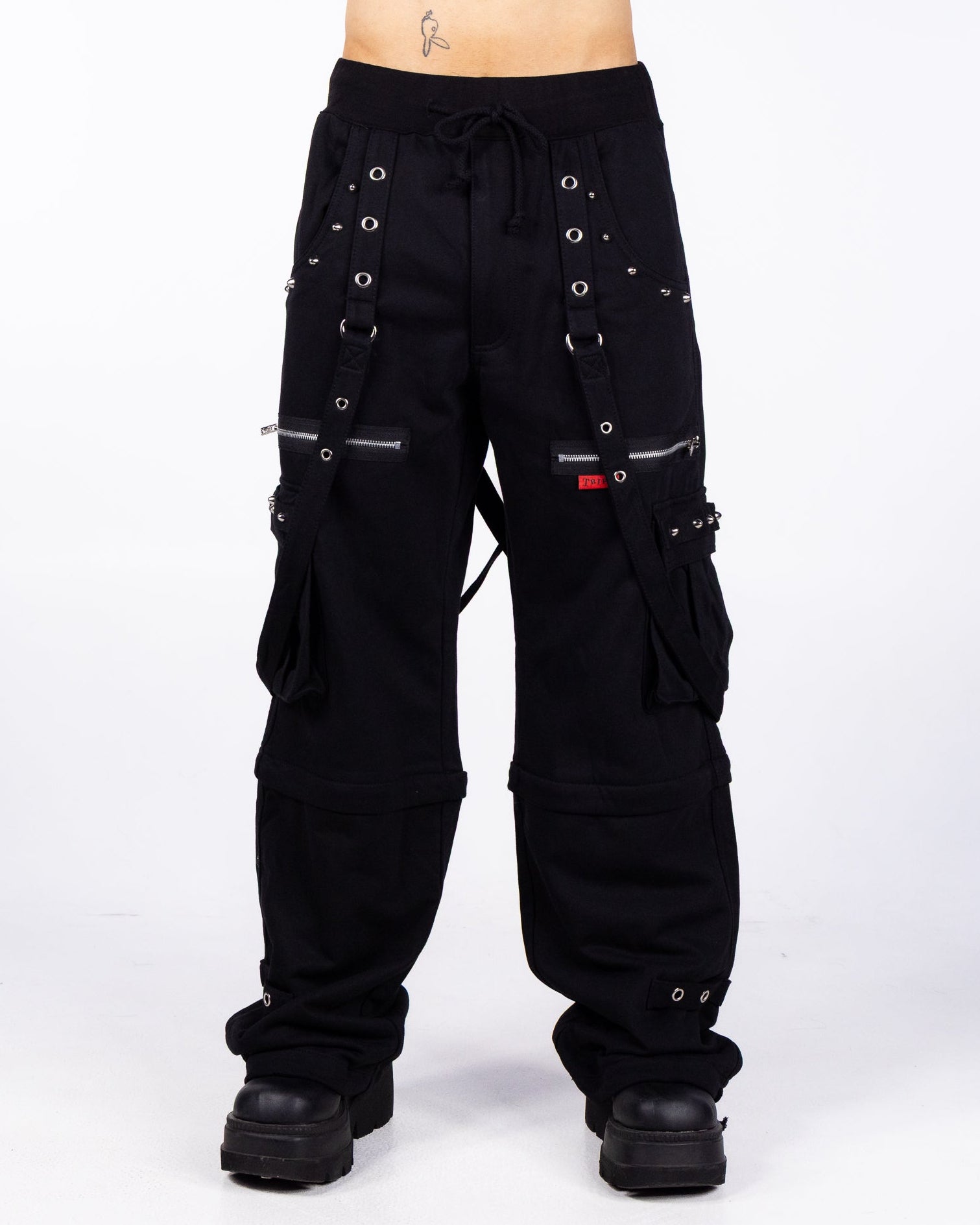 Tripp NYC Black Space Out Pants with Adjustable Features – Rave
