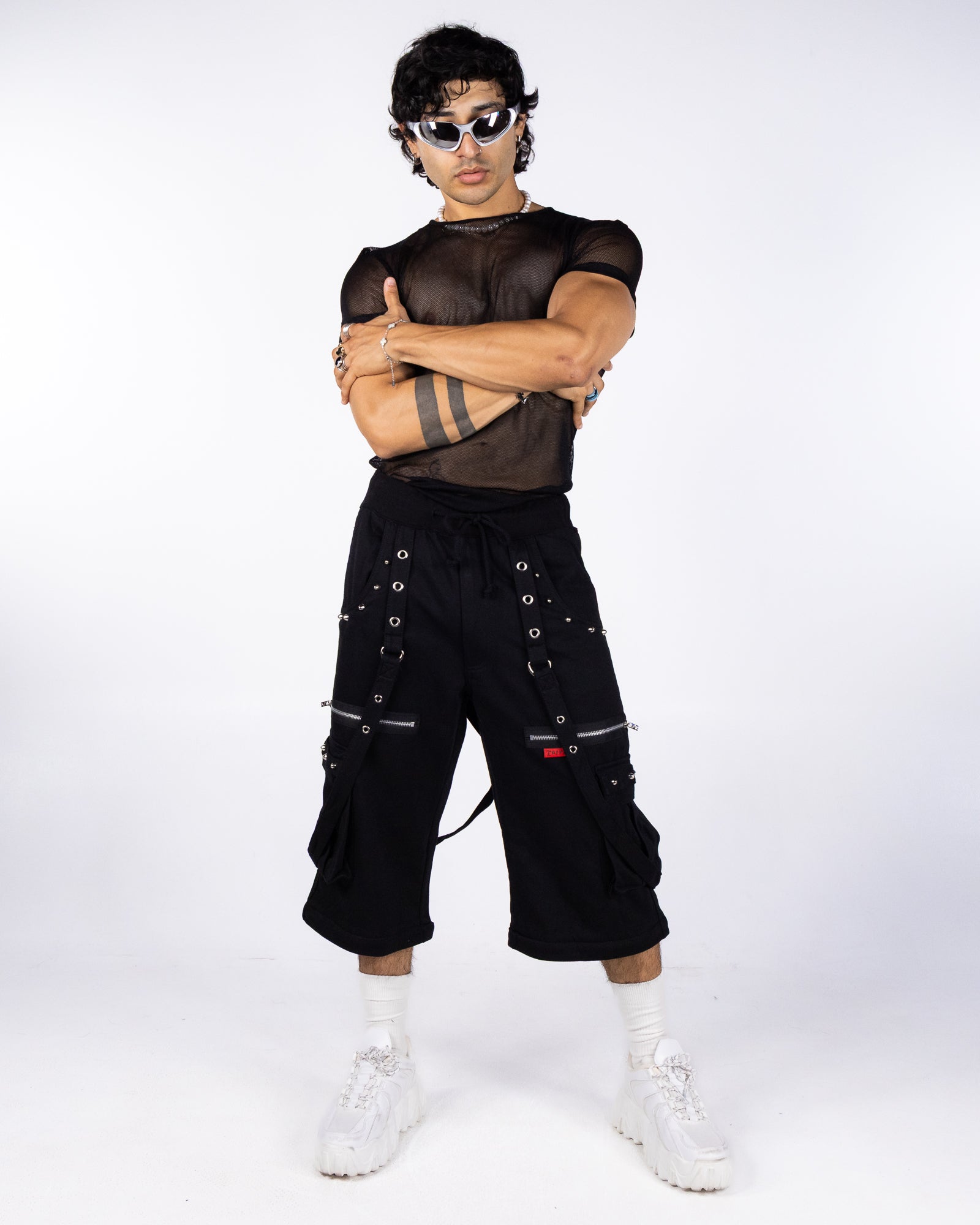 【TRIPP NYC】ZIP OFF CRUSH PANT    XU DOG Tripp NYC Black Space Out Pants with Adjustable Features – Rave