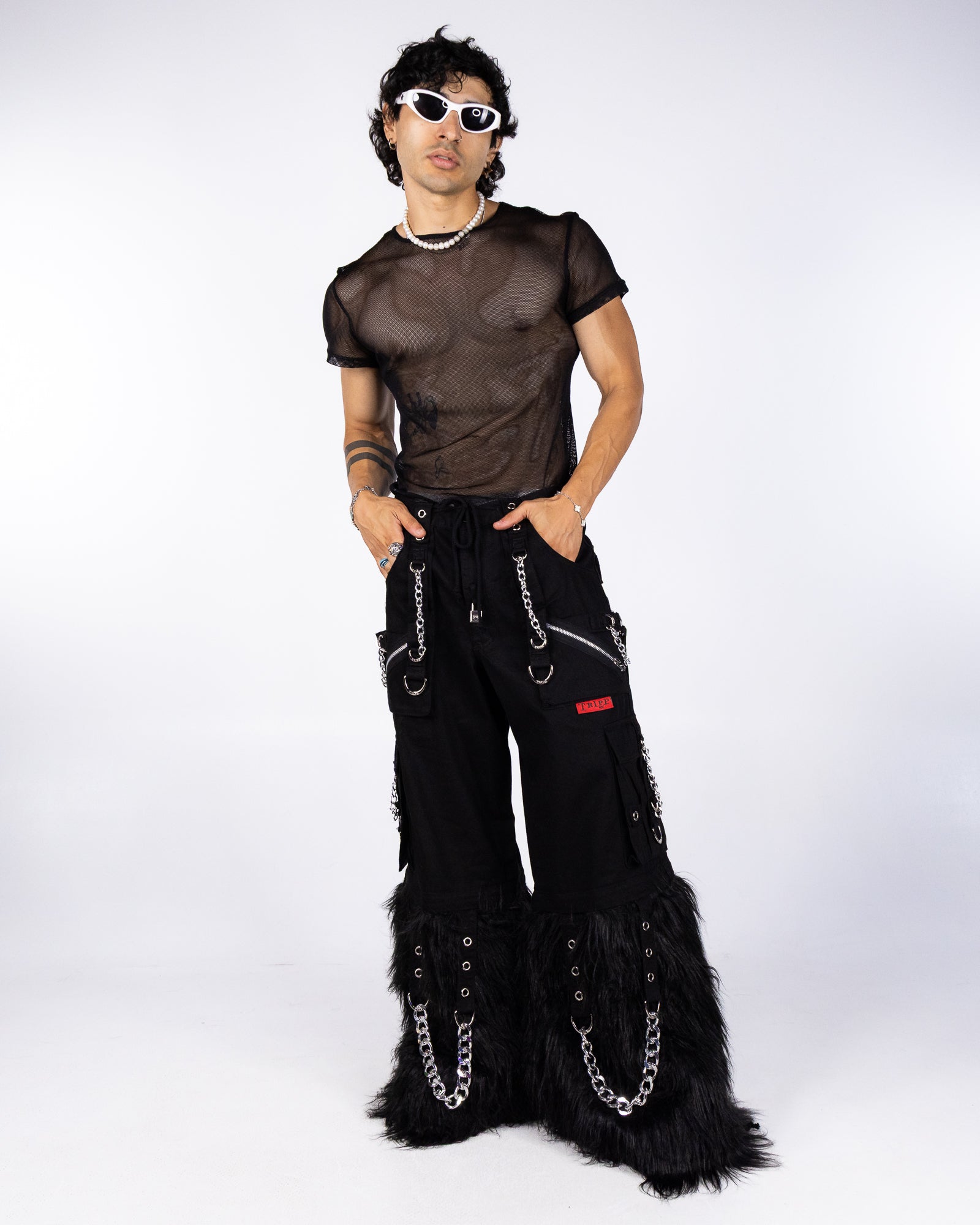 Tripp NYC Black Space Out Pants with Adjustable Features – Rave