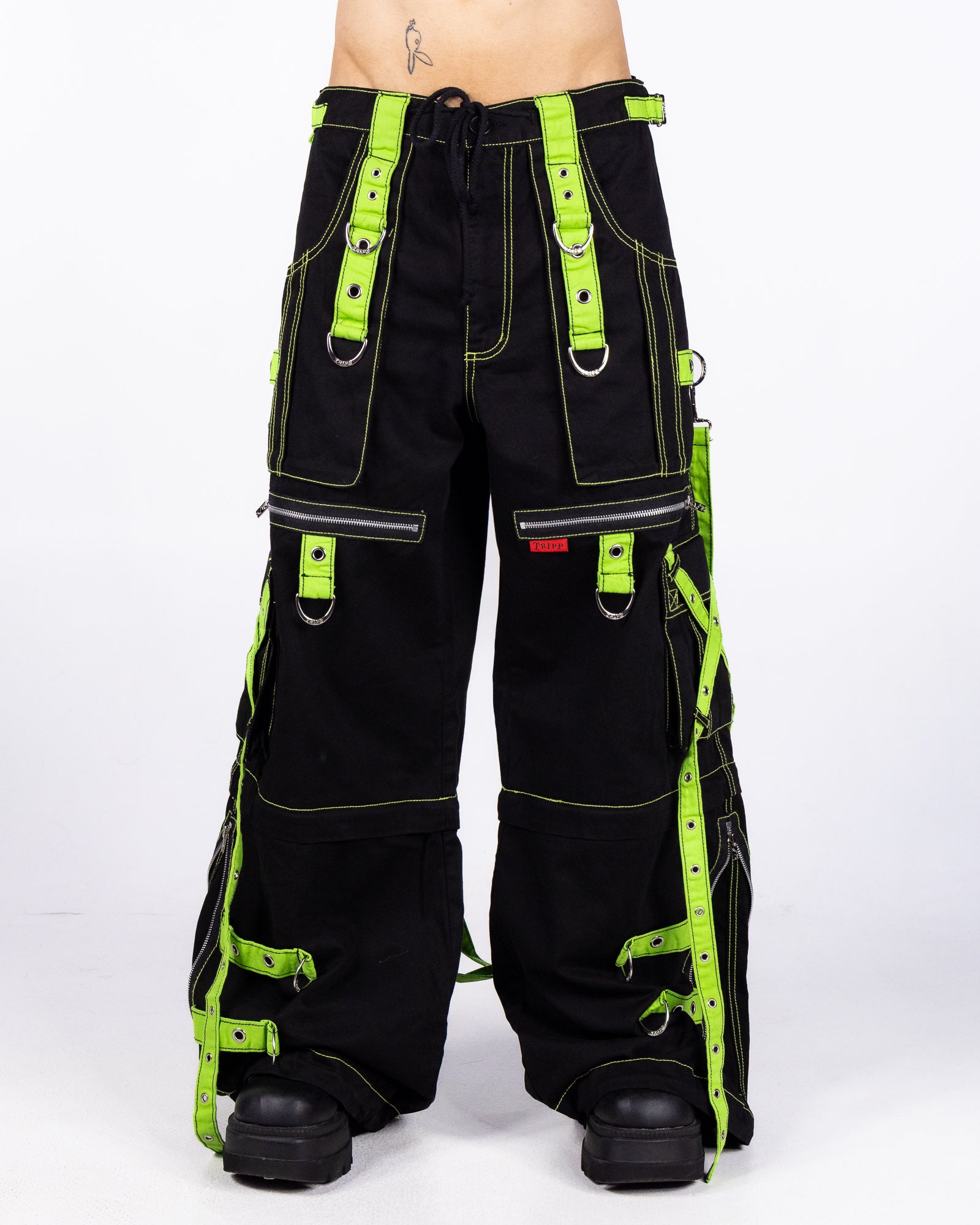 Tripp NYC Zip-Off Harness Dark Street Black/Lime Unisex Pant