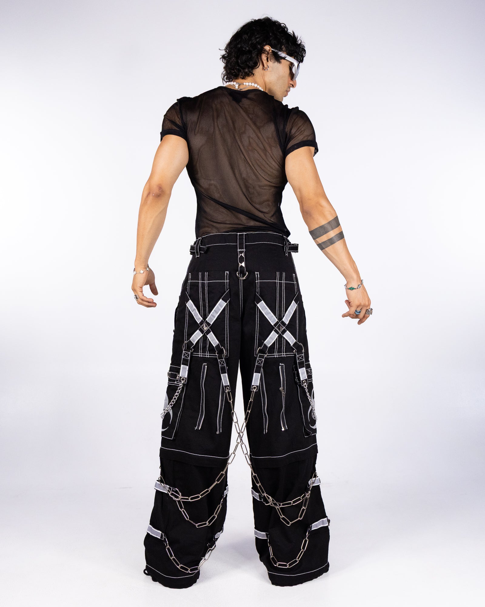 Tripp NYC Black Space Out Pants with Adjustable Features – Rave