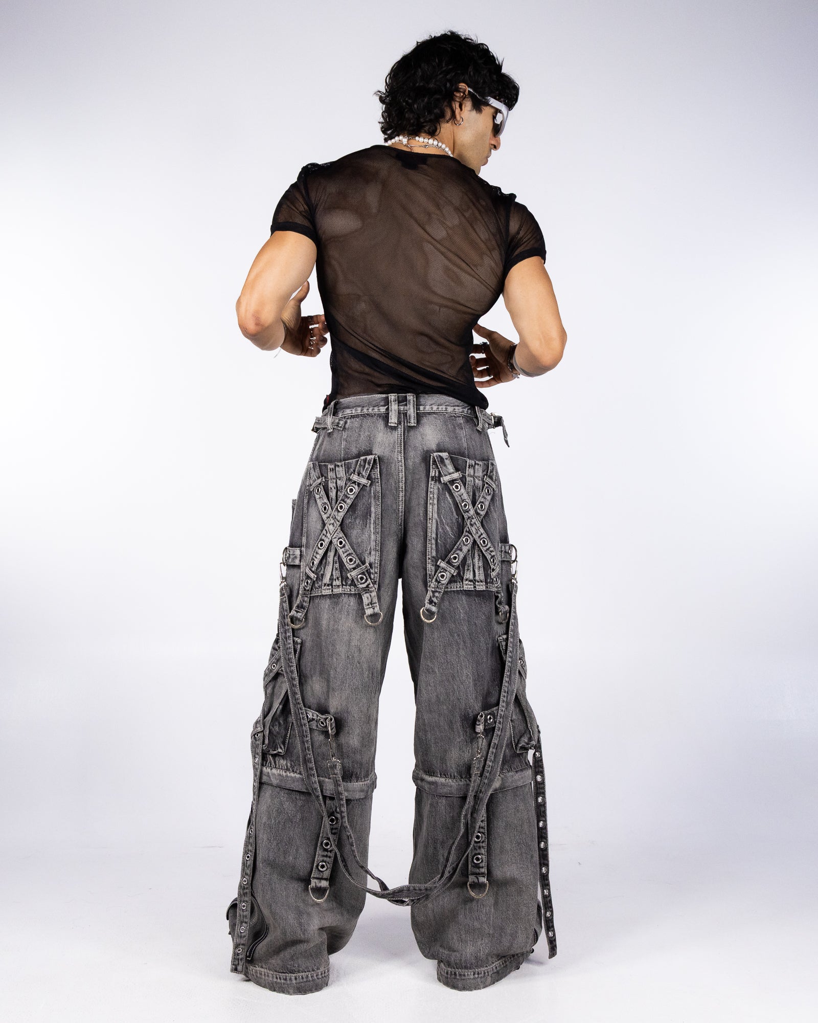 Tripp NYC Black Space Out Pants with Adjustable Features – Rave